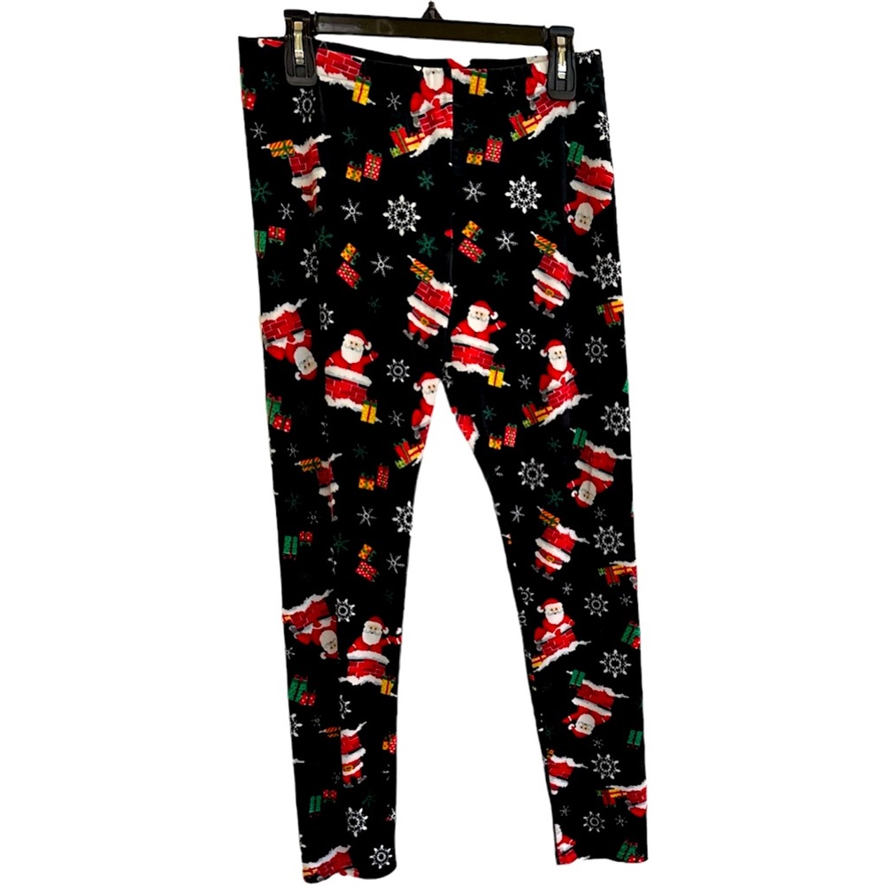 No boundaries holiday Christmas Santa leggings junior XL